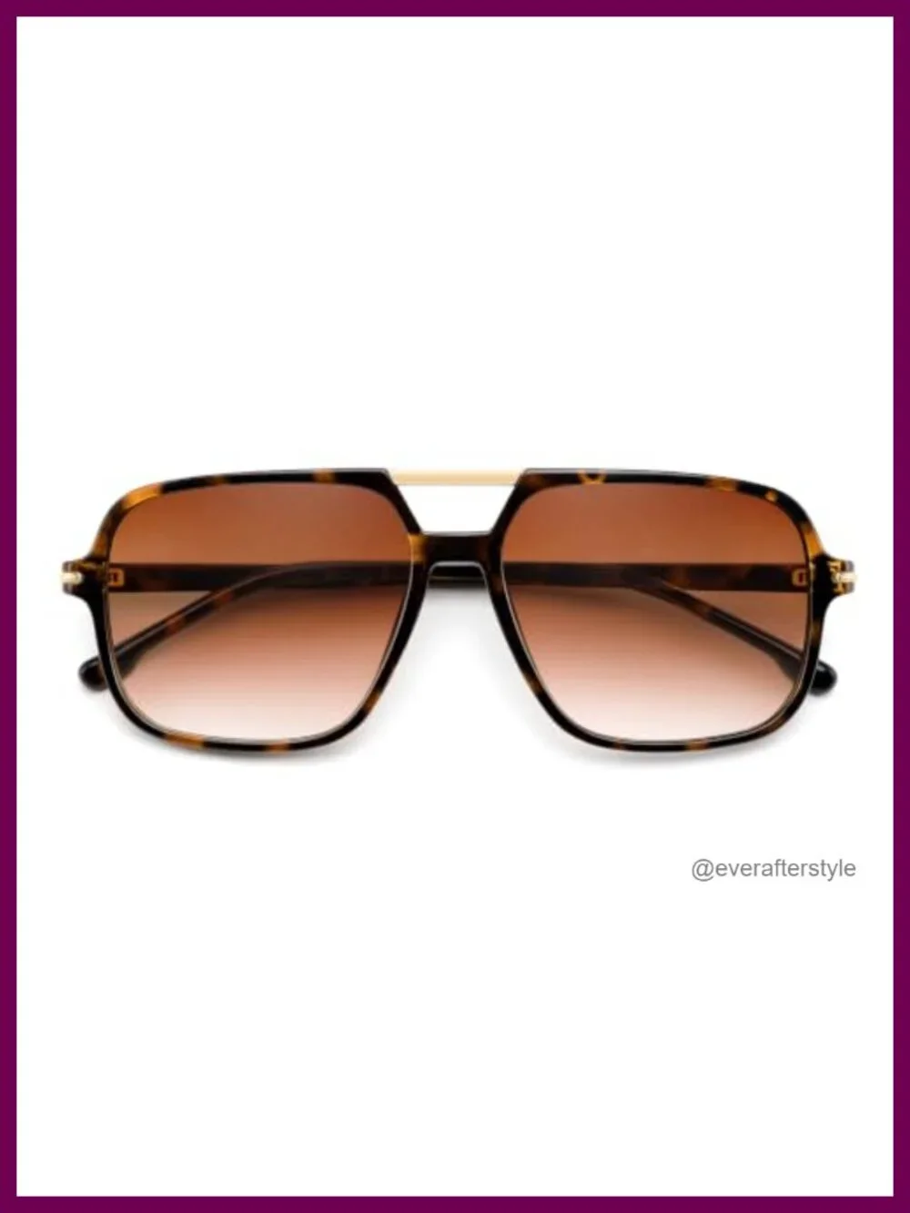 Retro Aviator Sunglasses for Women Men UV400 Protection Large Frame Square